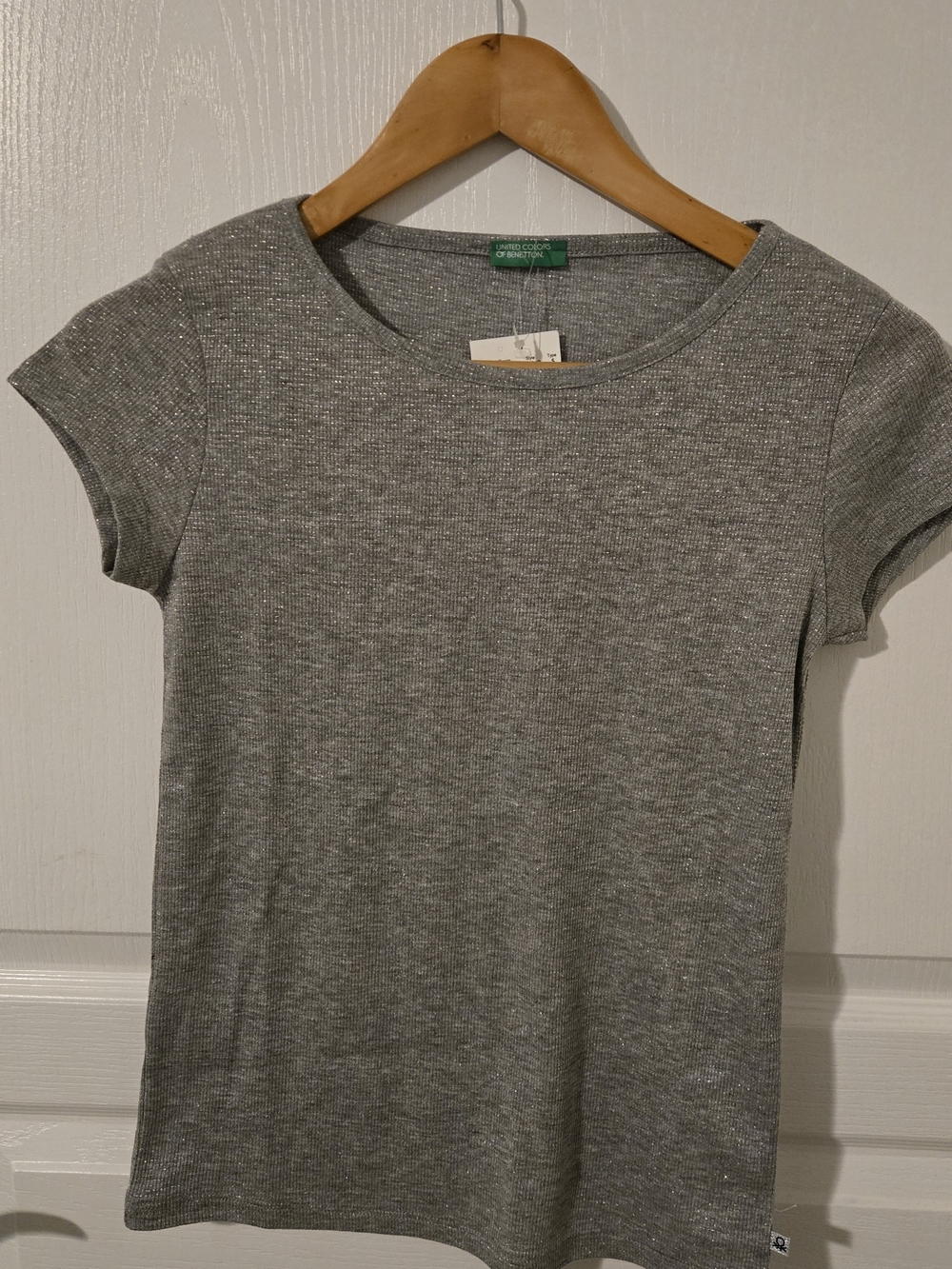Benetton Heather Gray Short Sleeve kids Top